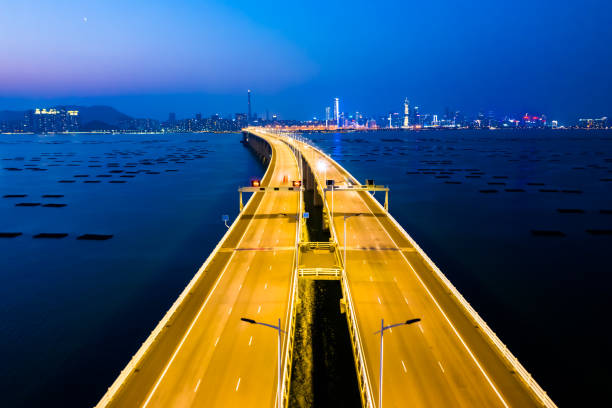 istock Aerial view of Shenzhen Bay Bridge 1293759020