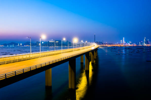 istock Aerial view of Shenzhen Bay Bridge 1293759022