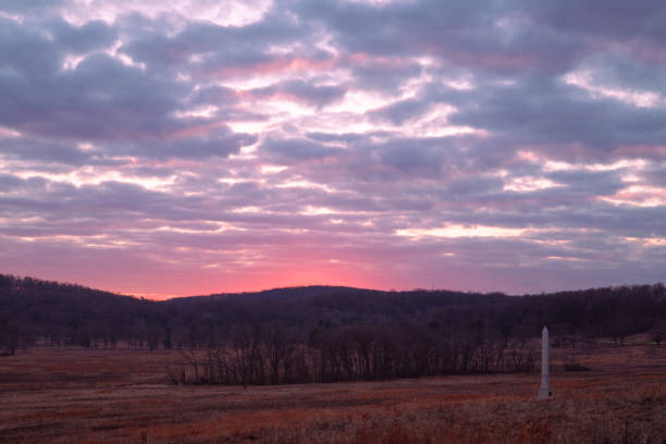 Valley Forge National Historic Park at Sunset, Pennsylvania, USA