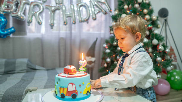 istock Adorable little boy celebrating second birthday 1293761442