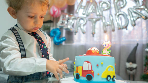 istock Adorable little boy celebrating second birthday 1293761482