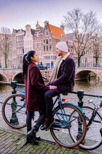istock Amsterdam Netherlands during sunset, historical canals during sunset hours 1293763433
