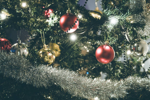 istock Christmas tree decorated with christmas decorations 1293766807