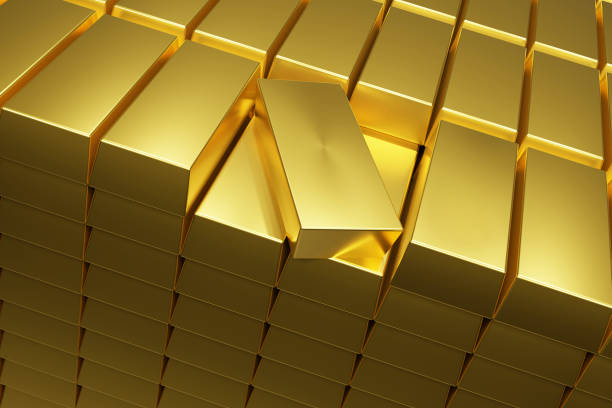 istock Stack of Fine Gold bars wealthy concept ,3d rendering,illustration 1293768783