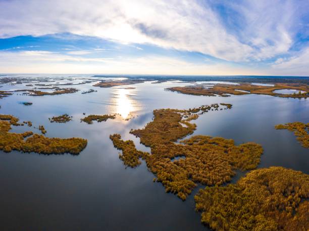 istock Irresistible floods on the Samara river on the dnieper in the evening light 1293769679