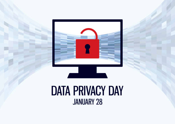 ilustrações de stock, clip art, desenhos animados e ícones de data privacy day vector - privacidade de dados