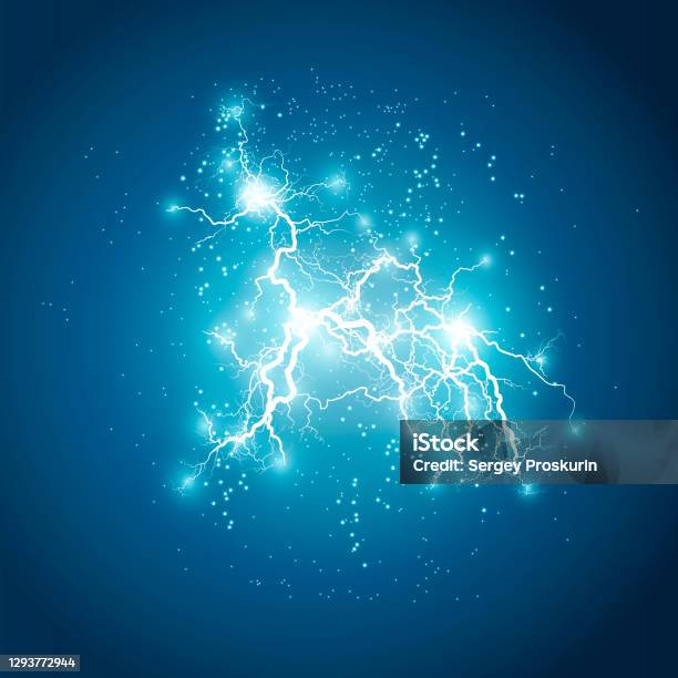 Lightning Explode Lightning Lightning Lightning Collision Powerful Electrical Explosion ...