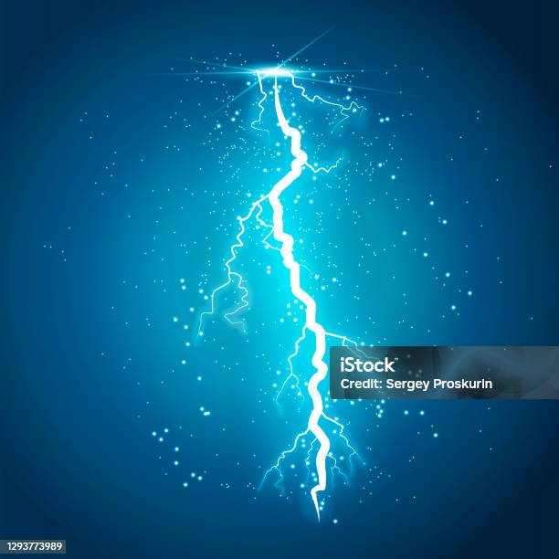 Lightning Exploding Out Lightning Lightning Lightning Collision Powerful Electrical Explosion ...