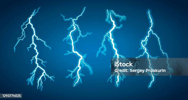 Lightning Explode Lightning Lightning Lightning Collision Powerful Electrical Explosion ...