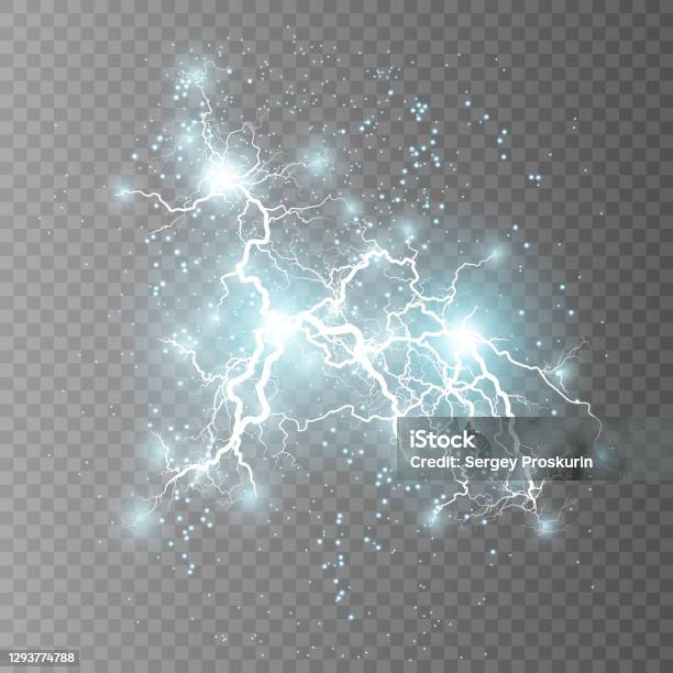 Lightning Explode Lightning Lightning Lightning Collision Powerful Electrical Explosion ...