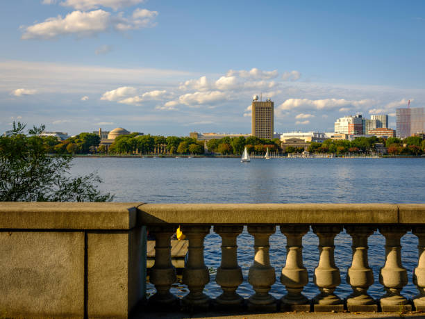 istock Tranquil Landscape with Yachts on the Charles River in Boston 1293776594