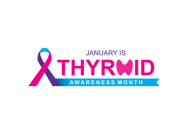 January is thyroid awareness month concept design vector illustration January is thyroid awareness month concept design thyroid disease stock illustrations