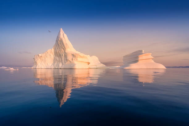 istock floating glaciers in the rays of the setting sun at polar night 1293779176