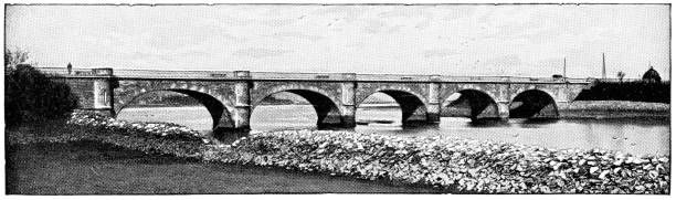 istock International Railway Bridge Over Bidasoa Bridge in Irun/Hendaye, Spain - 19th Century 1293789979
