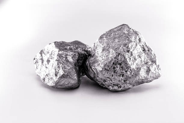 high purity polycrystalline silicon from Freiberg / Germany isolated on white background