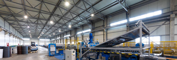 istock Automated production line in modern Solar silicon factory 1293796454