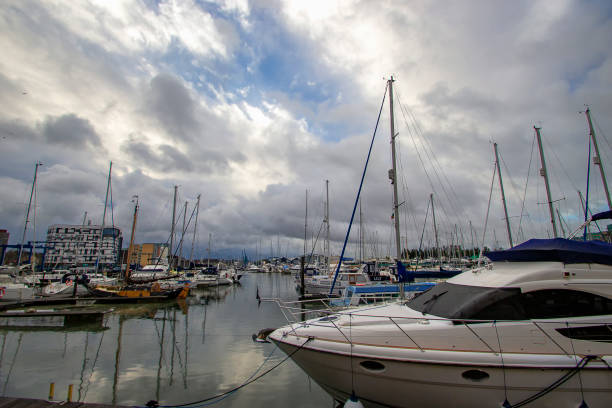 Ipswich, Suffolk / UK - December 2020: Neptune Marina in Ipswich, UK