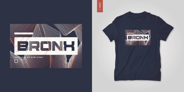 istock Bronx borough. Abstract geometric t-shirt vector design, poster, print, template 1293797505