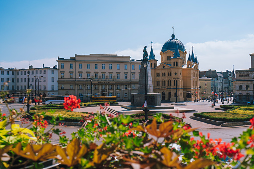 Freedom square in Lodz  Poland