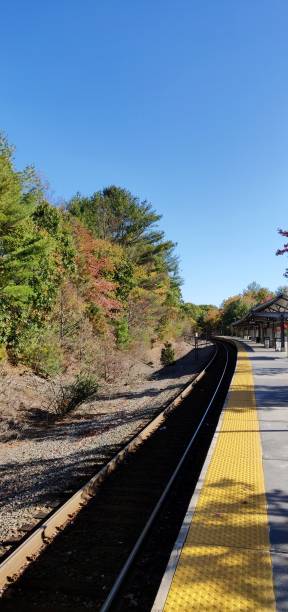 istock Stand behind yellow line 1293799927