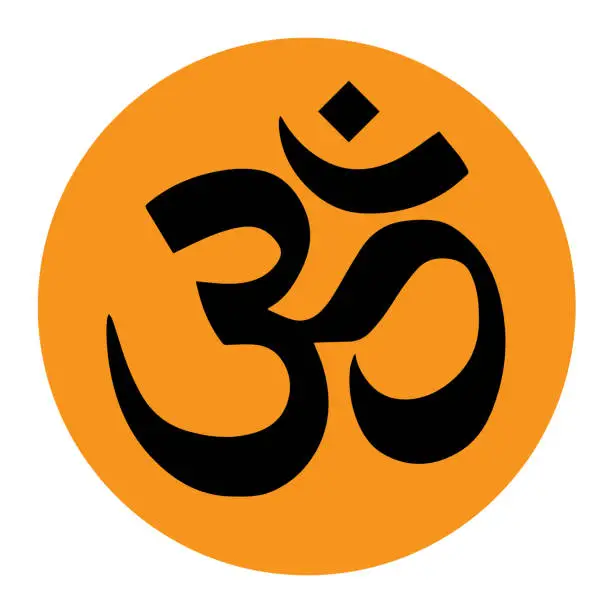 Vector illustration of About Yoga Symbol