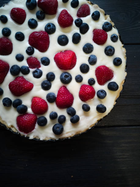 istock Tart with blueberries and strawberries 1293812136