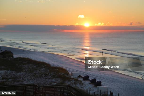 Destin Florida Sunrise Stock Photo - Download Image Now - Beach, Destin, Beach Holiday