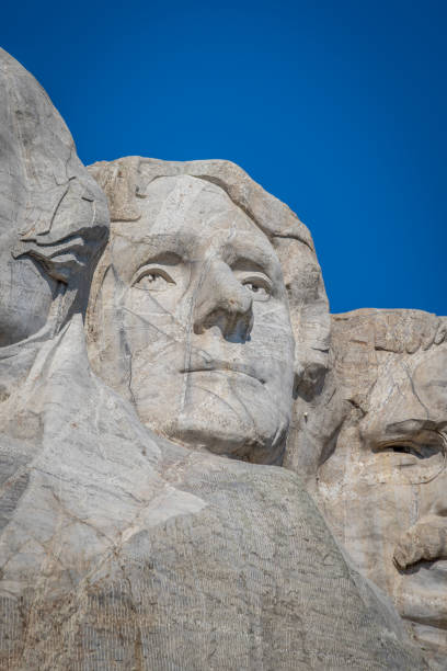 The Bust of Thomas Jefferson at Mount Rushmore National Monument