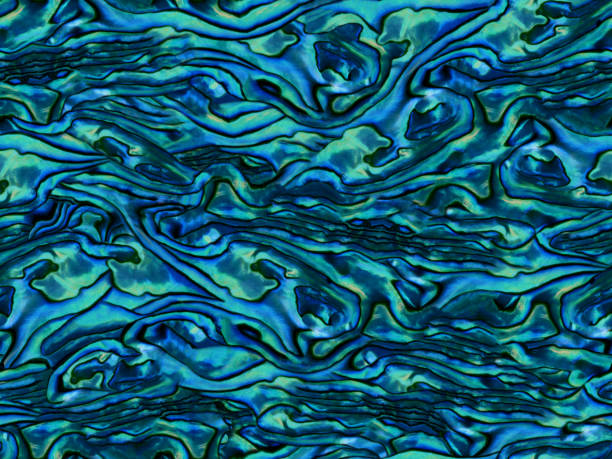 abalone blue mother of pearl texture seamless repeat pattern - blue pearls - fotografias e filmes do acervo