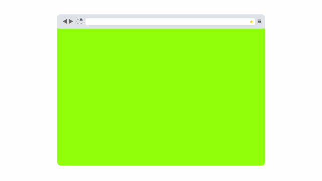 Browser Window With Blank Green Screen and Motion Zoom Effect