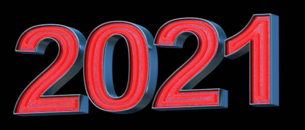 istock Red neon new year 2021 1293836890