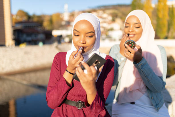 istock Two beautiful Muslim women on a vacation 1293843474
