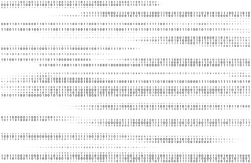 Vector matrix background. Stream of binary code on screen. Data and technology, decryption and encryption, computer matrix background numbers 1,0. Coding or Hacker concept. Vector illustration