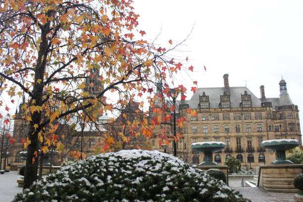 istock Sheffield Town hall winter and autumn 1293850647