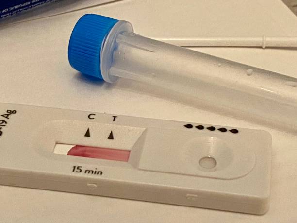 istock Still running Coronavirus COVID-19 antigen rapid test 1293850717