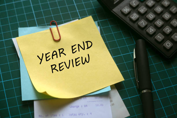 Year End Review stock photo