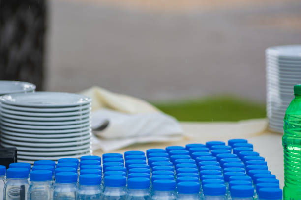 istock A row of blue mineral water bottle caps 1293856628