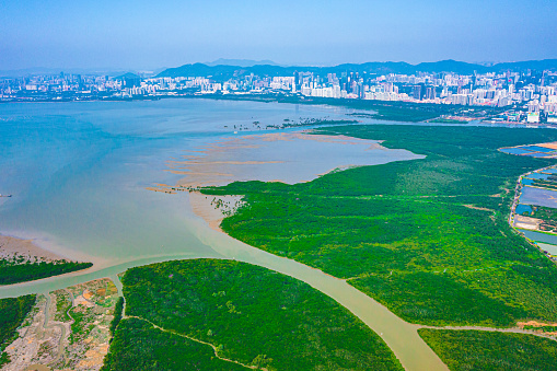 Aerial View of Rio de Janeiro from the Sugarloaf Mountain.