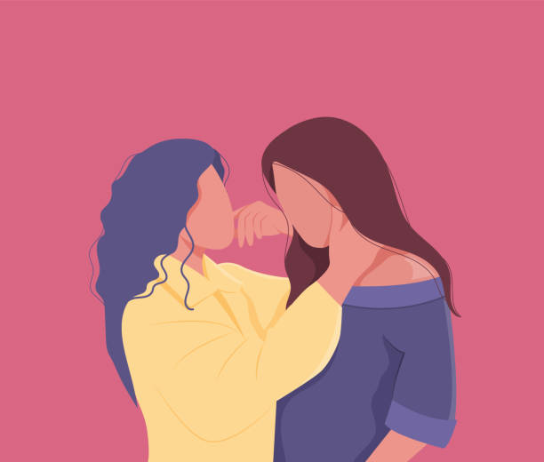 illustrations, cliparts, dessins animés et icônes de couple lesbien. relation libre - homosexual couple illustrations