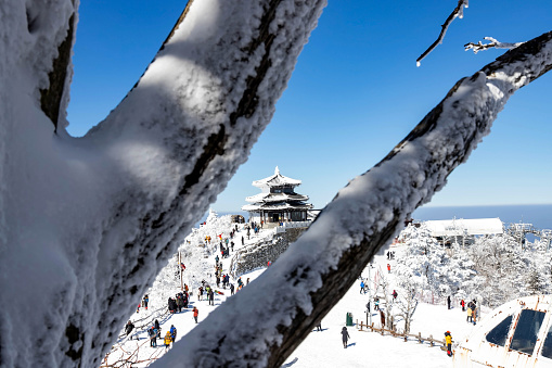 Snow photograph taken in Deokyusan, Sucheon-myeon, Muju-gun, Jeonbuk