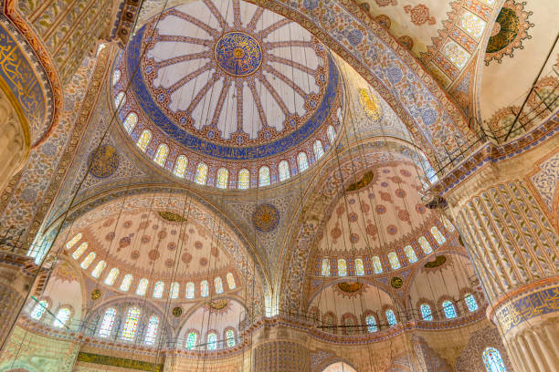 istock Interior decoration of blue Mosque also called the Sultan Ahmed Mosque or Sultan Ahmet Mosque in Istanbul, Turkey 1293870618