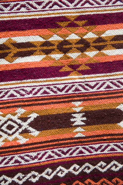 istock Traditional Georgian carpet with typical geometrical pattern 1293870665