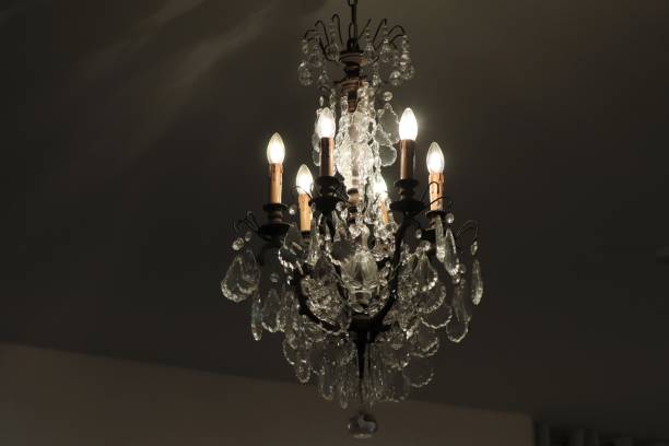 istock Suspension chandelier with glass pendants 1293872736