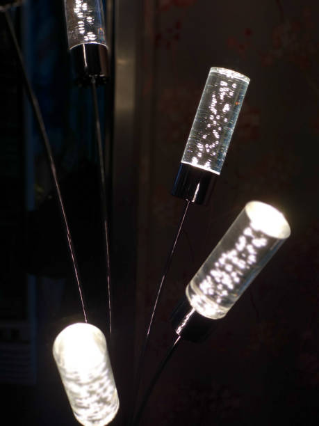 istock Modern interior lamp glowing in the dark 1293873450