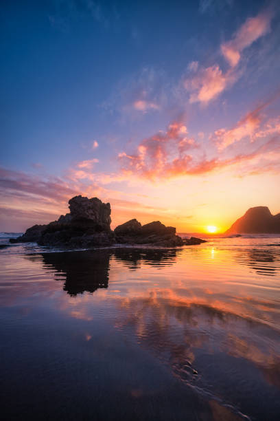 istock Sunset at a Rocky Beach, Northern California Coast 1293873607