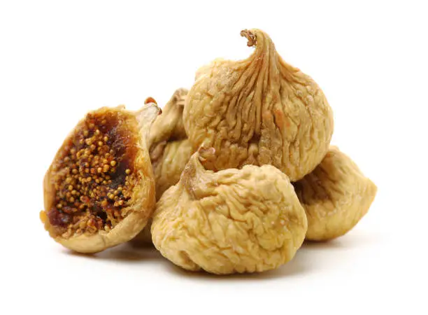 dried fig on white background