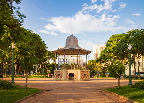 Old Bandstand Liberty Square Bandstand, Minas Gerais, Belo Horizonte, Brazil town square stock pictures, royalty-free photos & images