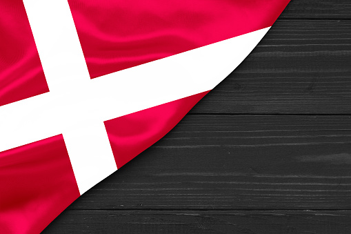 Flag of Denmark place for text cope space.