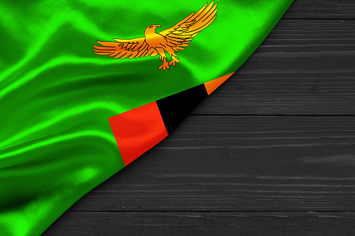 Flag of Zambia place for text cope space.
