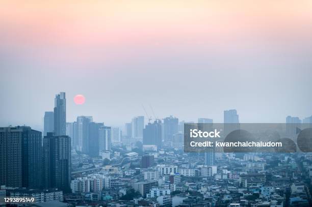 Pm 25 Dust In Bangkok Capital City Are Covered By Heavy Smog Environmental Problem Stock Photo - Download Image Now
